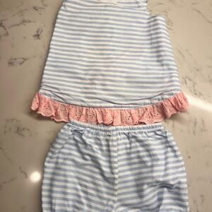 Striped Blue and White TBBC swing set